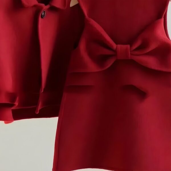 redvelvet_4_9f636712-b1f3-448f-a597-a2e50c5f7ed8.jpg Red Little Girls' Holiday Dress & Poncho Set